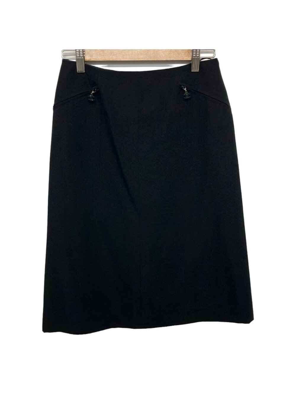 Chanel Skirt S Black CC Logo 36